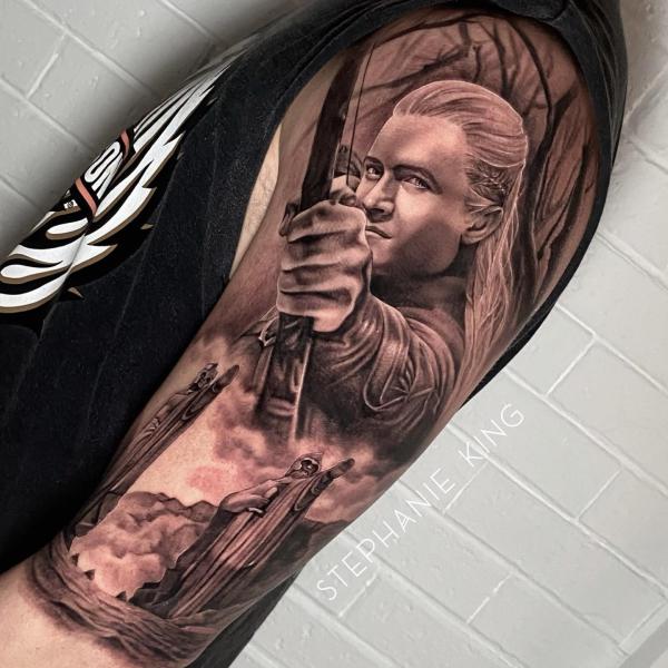 Legolas shooting arrow tattoo