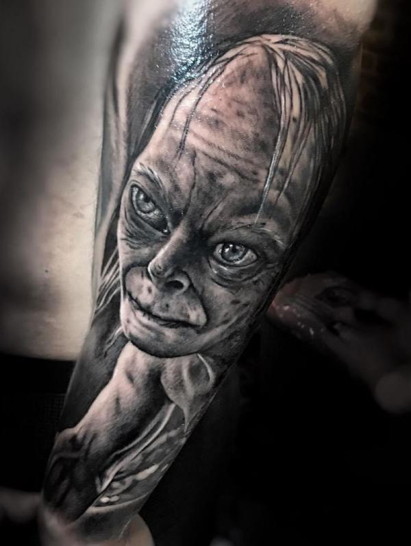 Lotr Gollum Tattoo Realistic