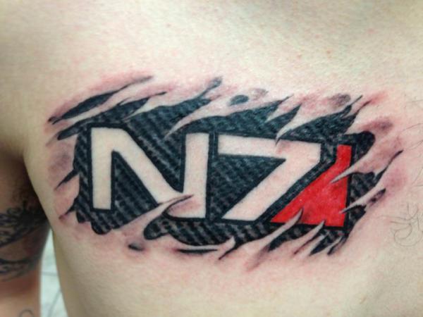 N7 logo tattoo