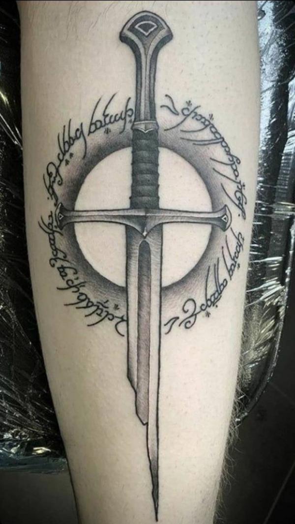 Narsil sword tattoo
