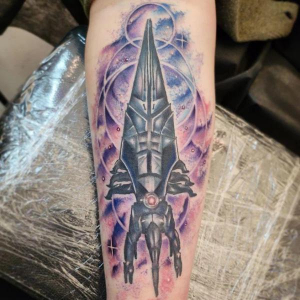 Sovereign reaper tattoo forearm