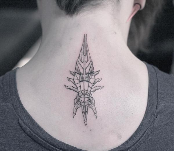 Sovereign reaper tattoo neck