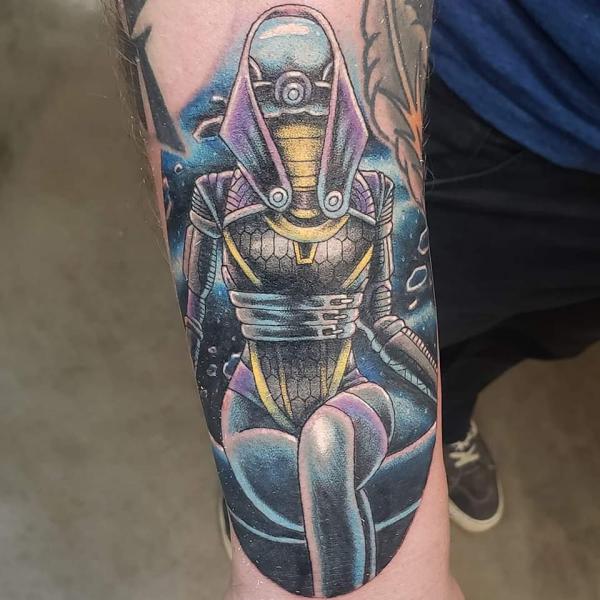 Tali Zorah tattoo forearm