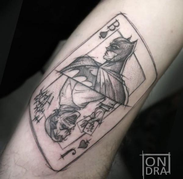 batman card tattoo