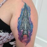 harbinger reaper and galaxy tattoo