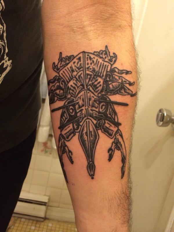 harbinger reaper tattoo forearm