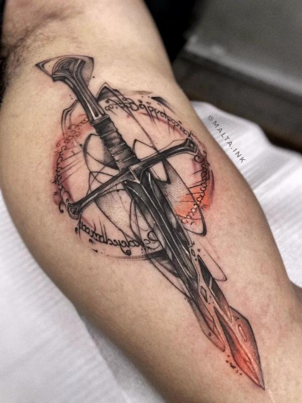 lord of the rings tattoo calf